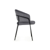 Стул на металлокаркасе Лео антрацитовый / черный
