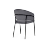 Стул на металлокаркасе Лео антрацитовый / черный