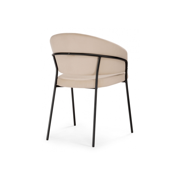 Стул на металлокаркасе Лео бежевый brandy light 2 / черный