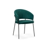 Стул на металлокаркасе Лео бирюзовый / черный