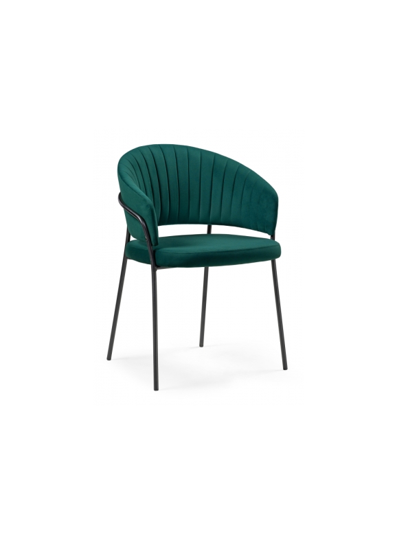 Стул на металлокаркасе Лео бирюзовый / черный