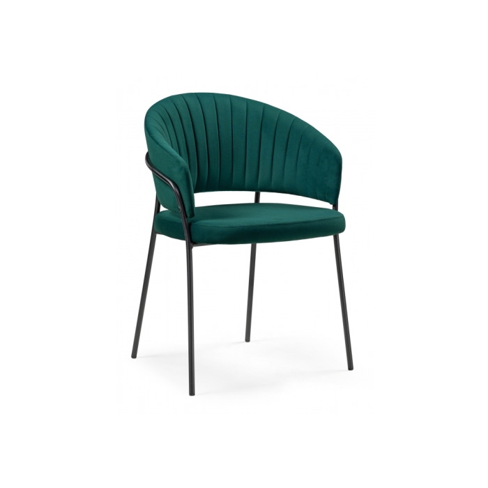 Стул на металлокаркасе Лео бирюзовый / черный