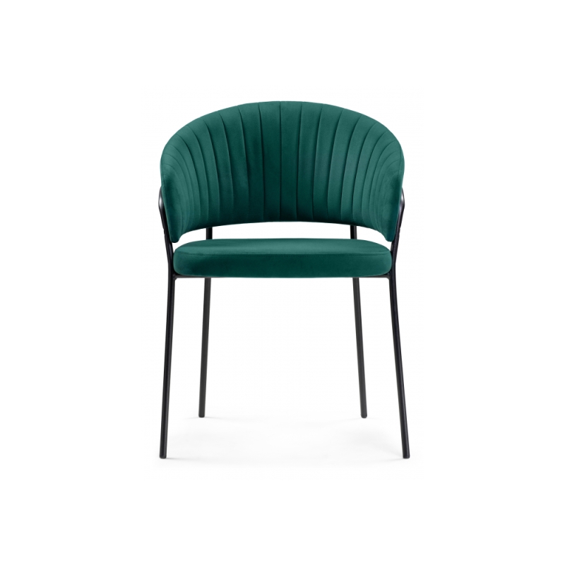 Стул на металлокаркасе Лео бирюзовый / черный