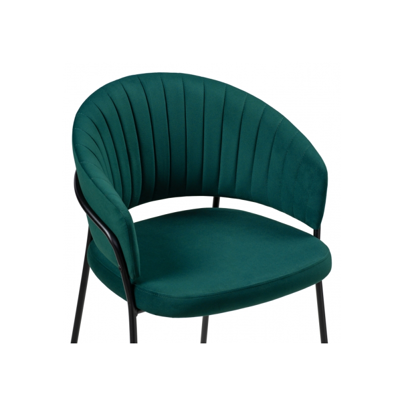 Стул на металлокаркасе Лео бирюзовый / черный