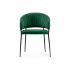 Стул на металлокаркасе Лео изумрудный / черный