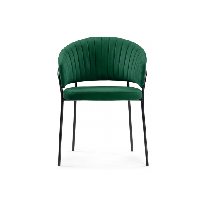 Стул на металлокаркасе Лео изумрудный / черный