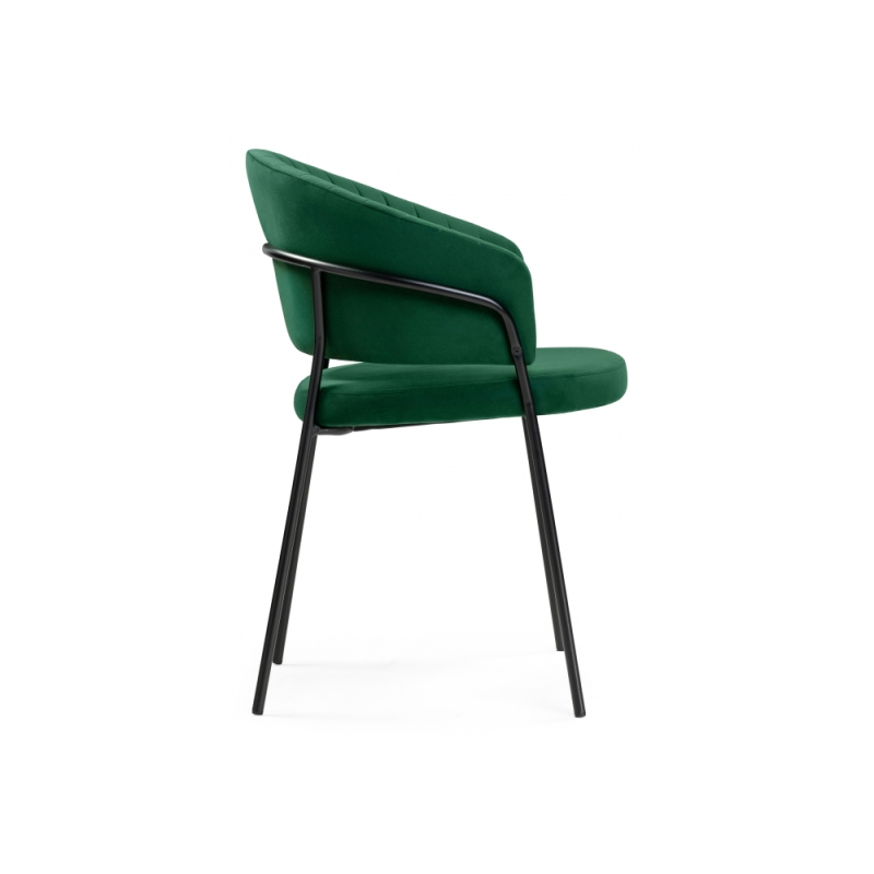 Стул на металлокаркасе Лео изумрудный / черный