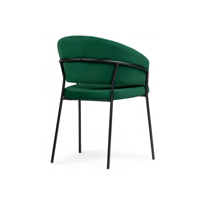 Стул на металлокаркасе Лео изумрудный / черный