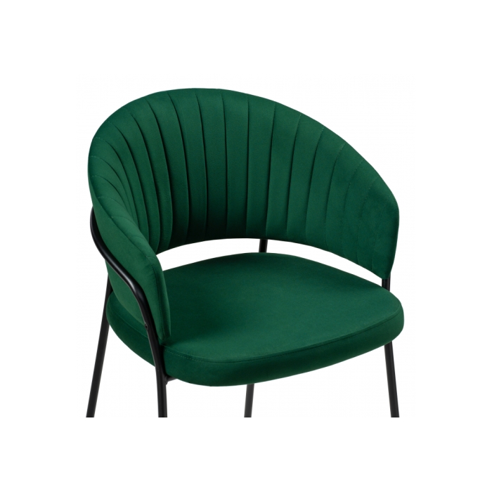 Стул на металлокаркасе Лео изумрудный / черный