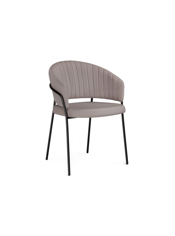 Стул на металлокаркасе Лео латте brandy light 4 / черный