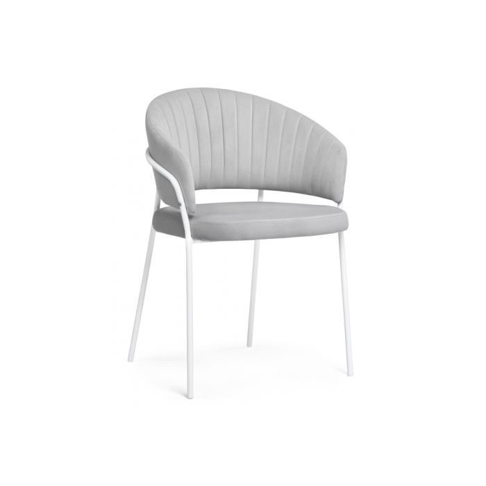 Стул на металлокаркасе Лео серый / белый