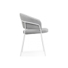 Стул на металлокаркасе Лео серый brandy light 22 / белый