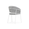 Стул на металлокаркасе Лео серый brandy light 22 / белый