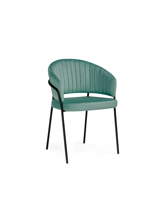Стул на металлокаркасе Лео зеленый brandy light 10 / черный