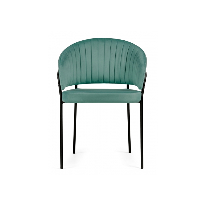 Стул на металлокаркасе Лео зеленый brandy light 10 / черный