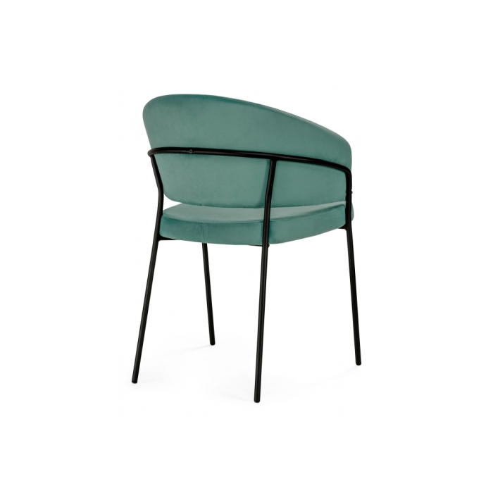 Стул на металлокаркасе Лео зеленый brandy light 10 / черный