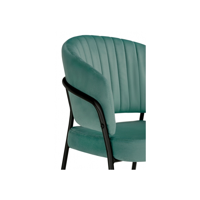 Стул на металлокаркасе Лео зеленый brandy light 10 / черный