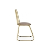 Стул на металлокаркасе Лирион бежевый велюр / золото