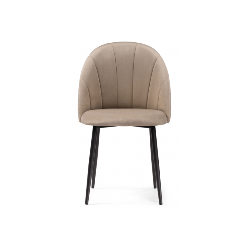 Стул на металлокаркасе Логан бежевый / черный