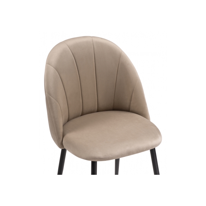 Стул на металлокаркасе Логан бежевый / черный