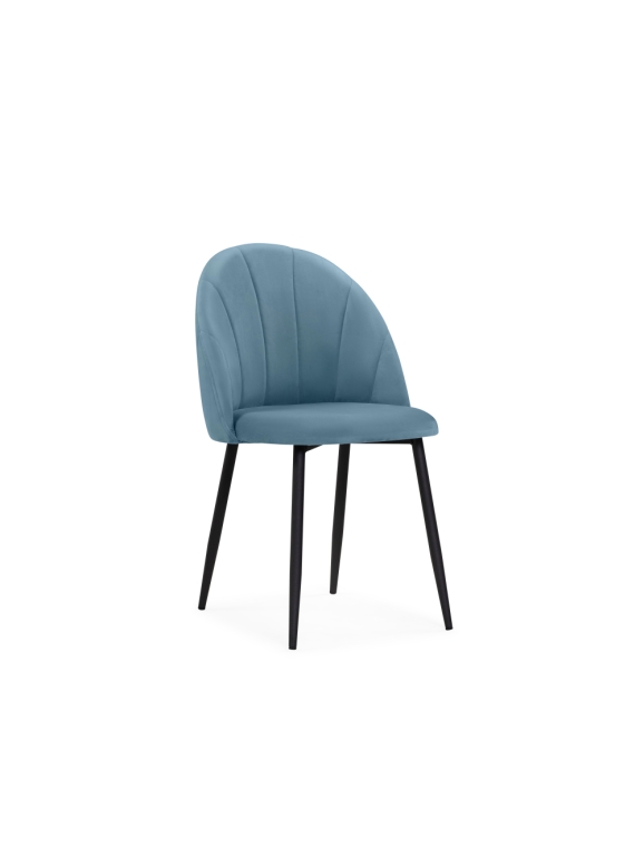 Стул на металлокаркасе Логан голубой / черный