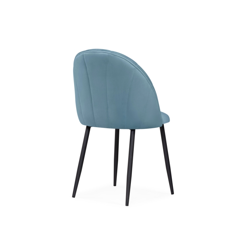 Стул на металлокаркасе Логан голубой / черный