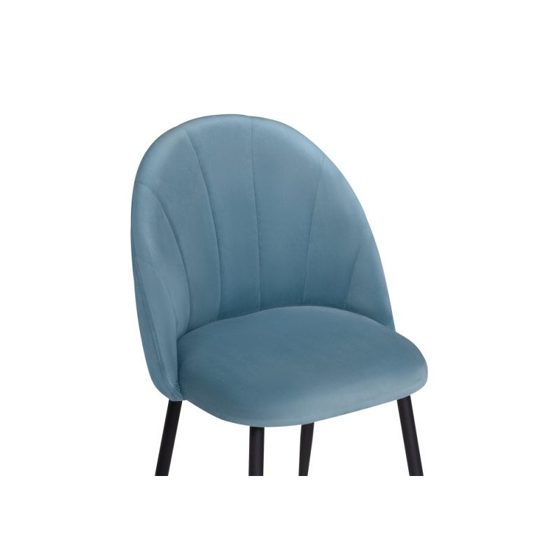 Стул на металлокаркасе Логан голубой / черный