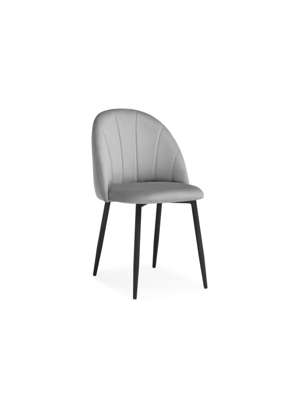 Стул на металлокаркасе Логан светло-серый / черный