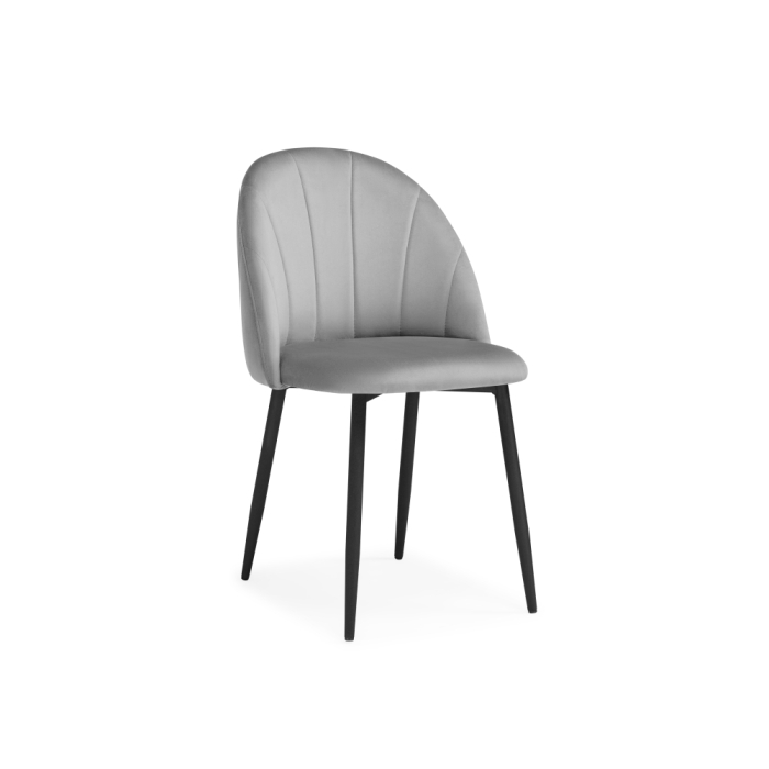 Стул на металлокаркасе Логан светло-серый / черный