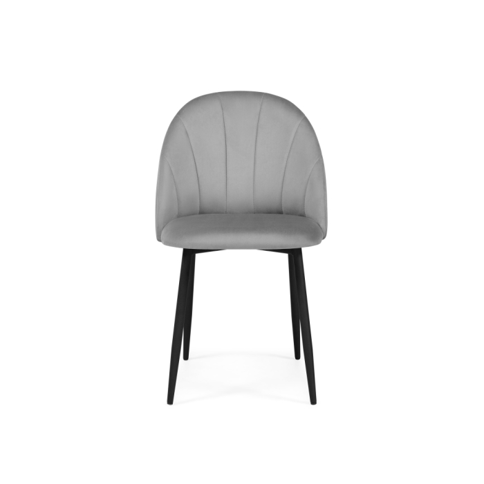 Стул на металлокаркасе Логан светло-серый / черный