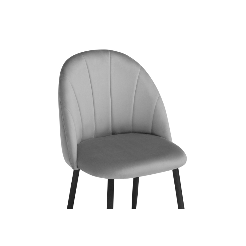 Стул на металлокаркасе Логан светло-серый / черный