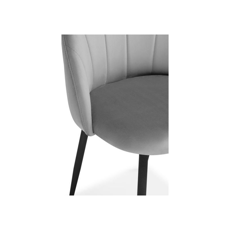 Стул на металлокаркасе Логан светло-серый / черный