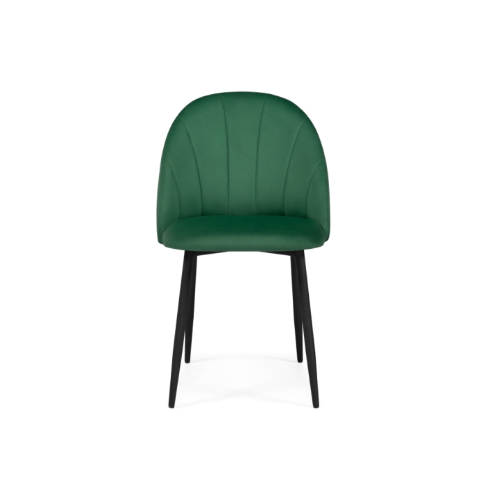 Стул на металлокаркасе Логан зеленый / черный