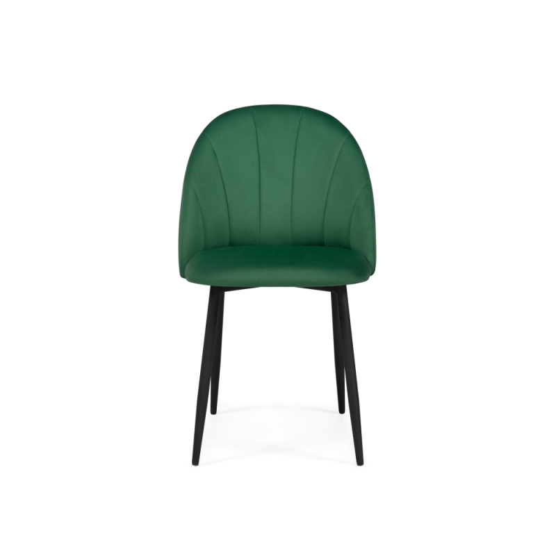 Стул на металлокаркасе Логан зеленый / черный