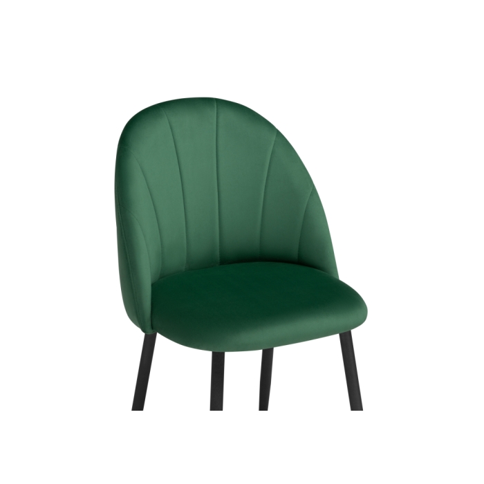 Стул на металлокаркасе Логан зеленый / черный