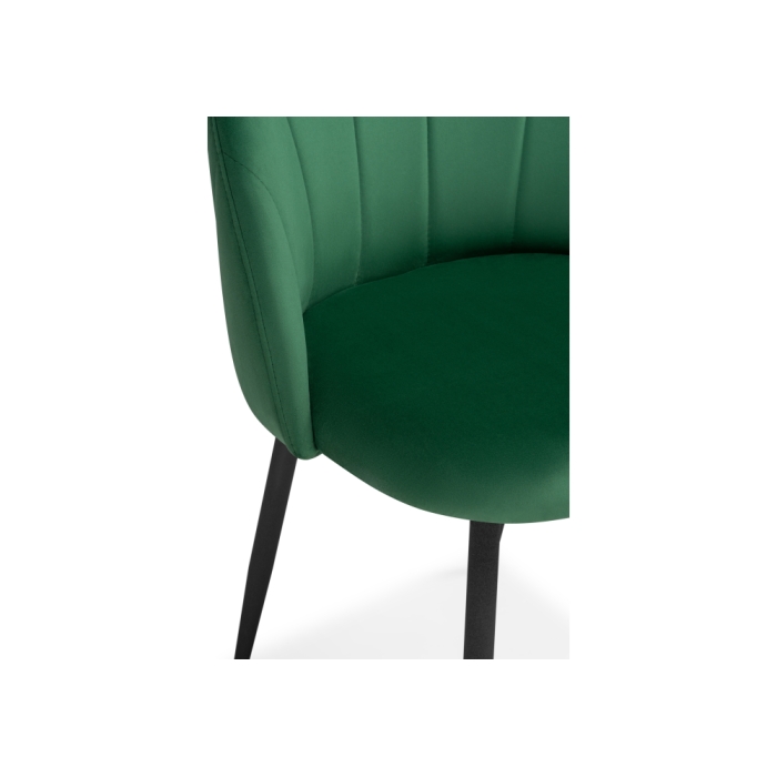 Стул на металлокаркасе Логан зеленый / черный