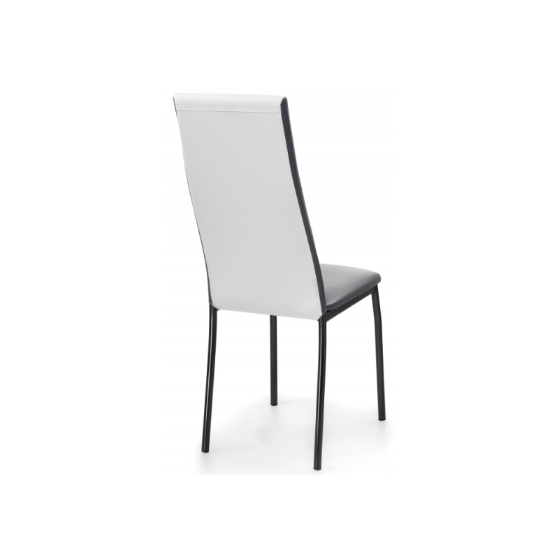 Стул на металлокаркасе Mirilis белый полимер / серый полимер / темный мусс