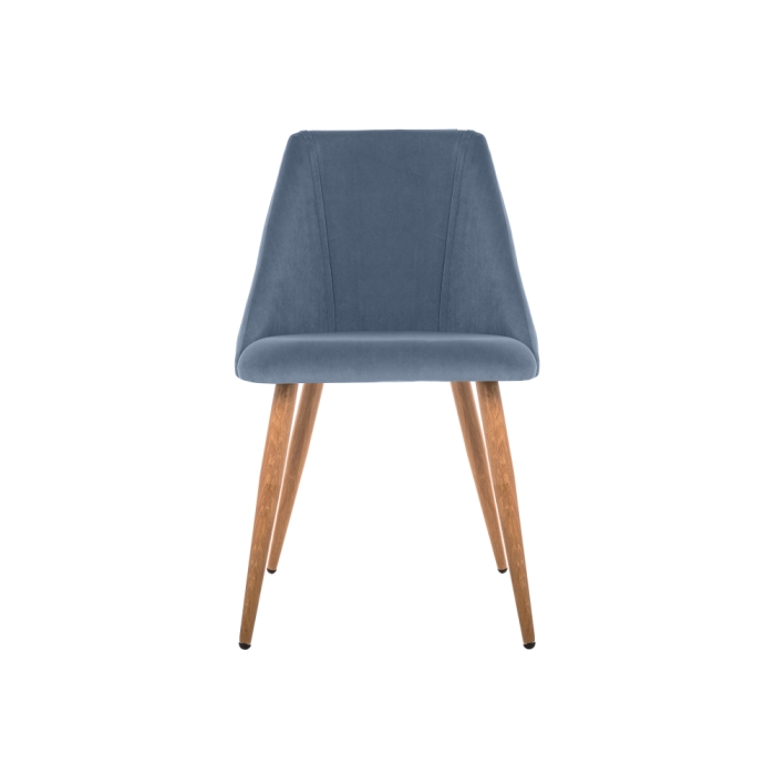 Стул на металлокаркасе Morgan blue / wood