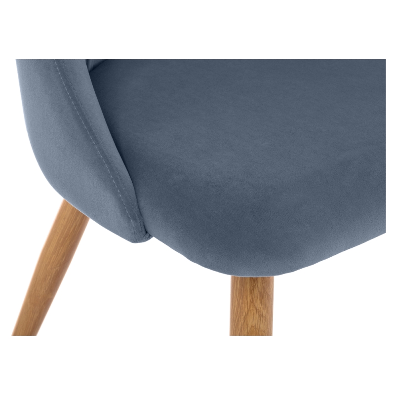 Стул на металлокаркасе Morgan blue / wood