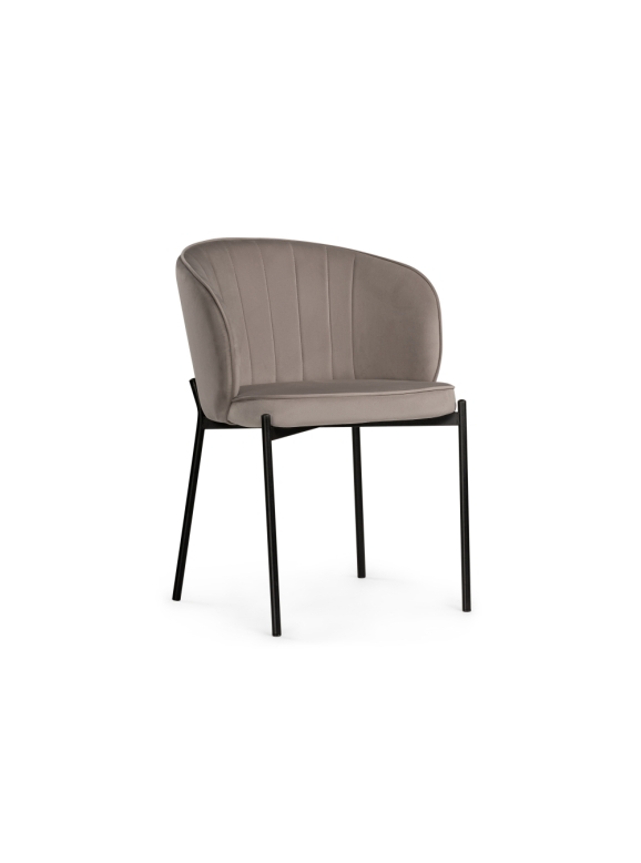 Стул на металлокаркасе Нейл дымчатый / черный