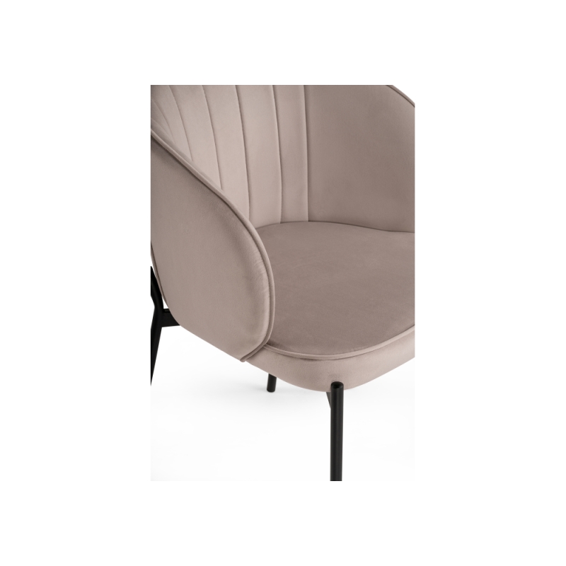 Стул на металлокаркасе Нейл латте / черный