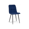 Стул на металлокаркасе Нора темно-синий / черный каркас