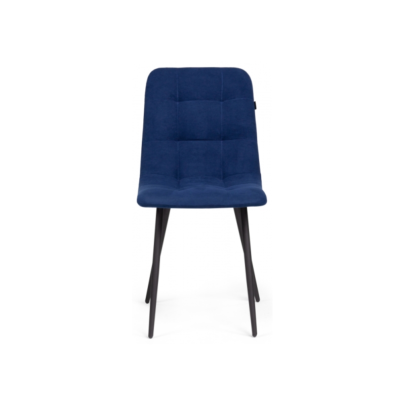 Стул на металлокаркасе Нора темно-синий / черный каркас