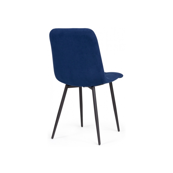 Стул на металлокаркасе Нора темно-синий / черный каркас