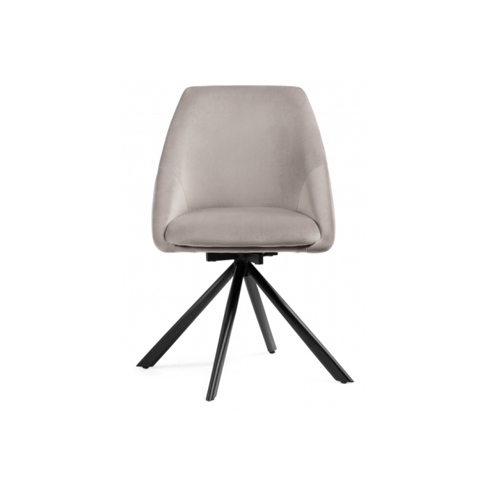 Стул на металлокаркасе Окленд крутящийся дымчатый / черный