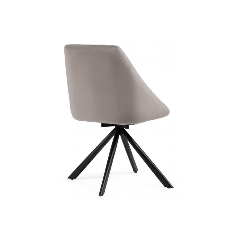 Стул на металлокаркасе Окленд крутящийся дымчатый / черный