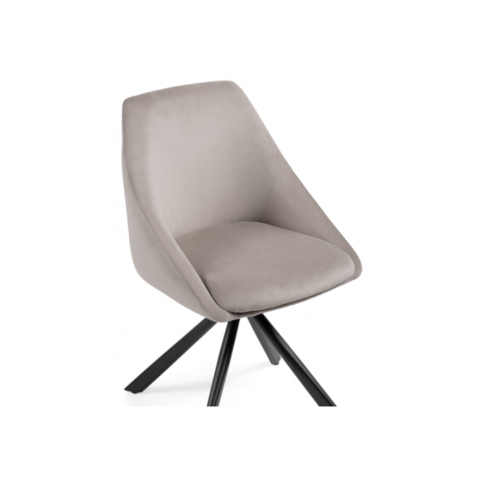 Стул на металлокаркасе Окленд крутящийся дымчатый / черный