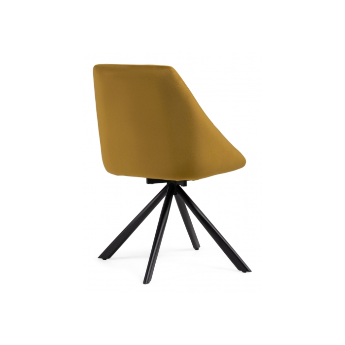 Стул на металлокаркасе Окленд крутящийся горчичный / черный