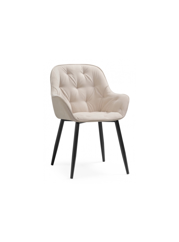 Стул на металлокаркасе Олму бежевый / черный