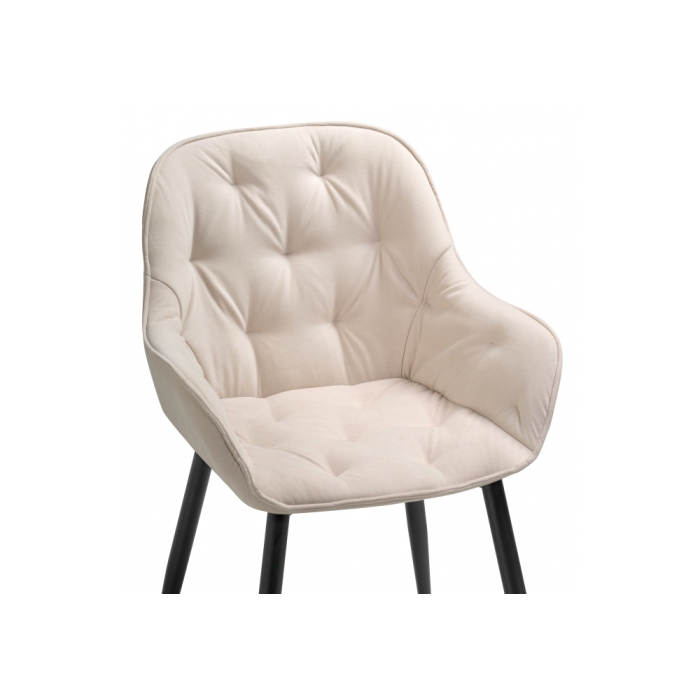 Стул на металлокаркасе Олму бежевый / черный